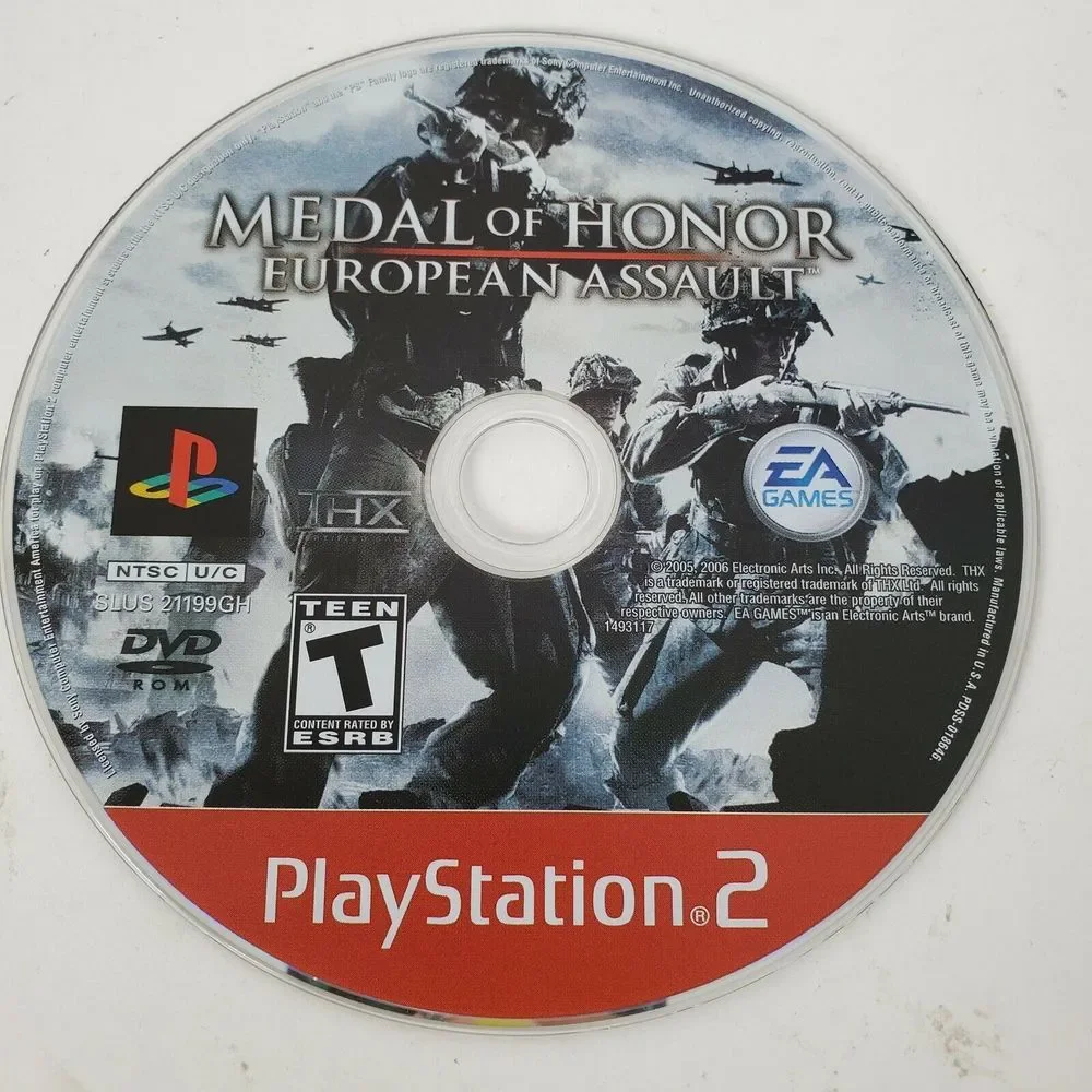 Medal of‎ Honor: European Assault Sony PlayStation 2 2005 Disc Only